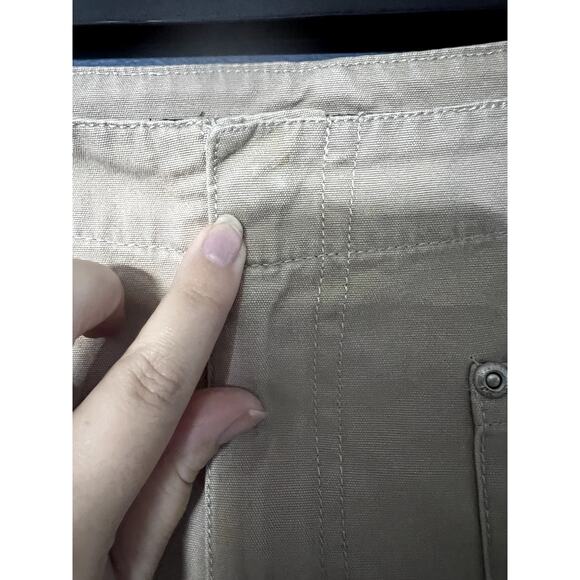 VTG Of Khakis Long Chino Skirt Maxi Slit Minimalist Khaki Tan Large Y2K - Picture 6 of 7